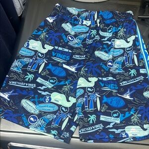 Vineyard Vines Kids Blue Patterned Casual Shorts